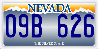 NV license plate 09B626