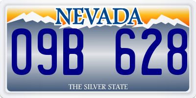 NV license plate 09B628