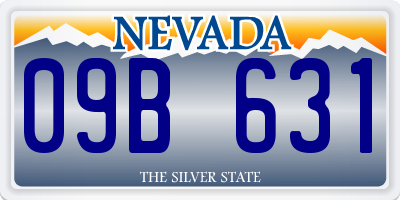 NV license plate 09B631