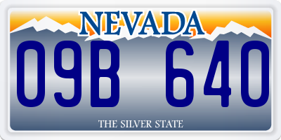 NV license plate 09B640