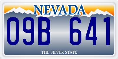 NV license plate 09B641