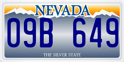 NV license plate 09B649