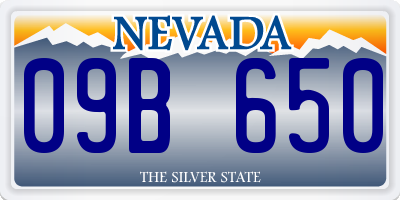 NV license plate 09B650