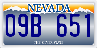 NV license plate 09B651