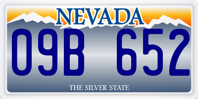 NV license plate 09B652