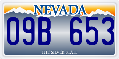 NV license plate 09B653