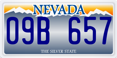 NV license plate 09B657