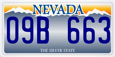 NV license plate 09B663