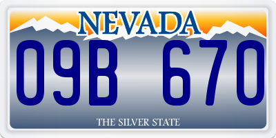 NV license plate 09B670