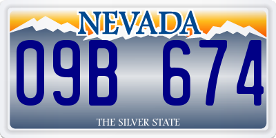 NV license plate 09B674