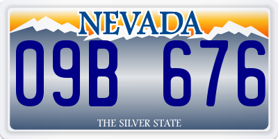 NV license plate 09B676