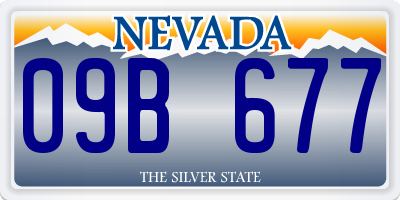 NV license plate 09B677