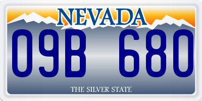 NV license plate 09B680