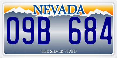 NV license plate 09B684