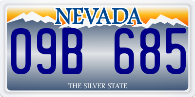 NV license plate 09B685