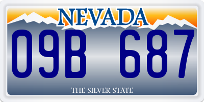 NV license plate 09B687