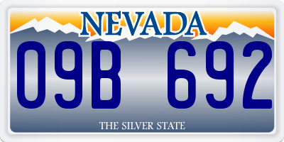NV license plate 09B692