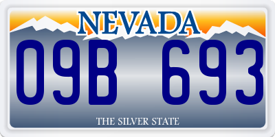 NV license plate 09B693