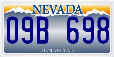 NV license plate 09B698