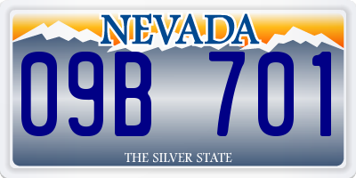 NV license plate 09B701