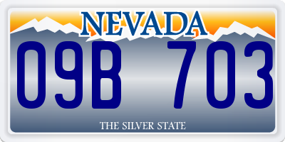 NV license plate 09B703