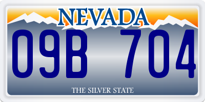 NV license plate 09B704