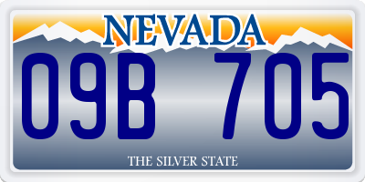 NV license plate 09B705