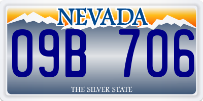 NV license plate 09B706