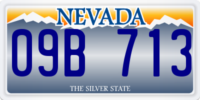 NV license plate 09B713