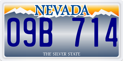 NV license plate 09B714