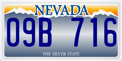 NV license plate 09B716