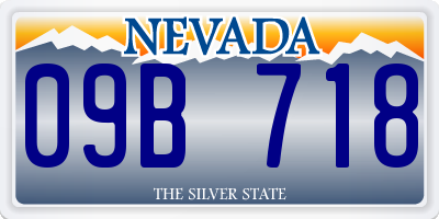 NV license plate 09B718