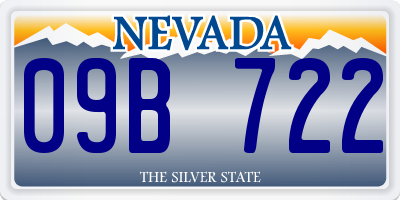 NV license plate 09B722