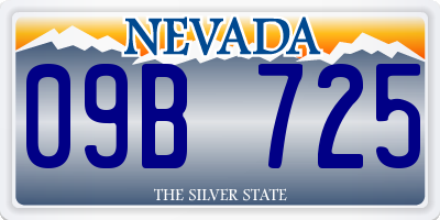 NV license plate 09B725