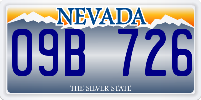 NV license plate 09B726