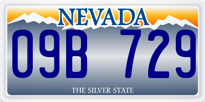 NV license plate 09B729