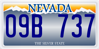 NV license plate 09B737
