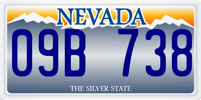 NV license plate 09B738