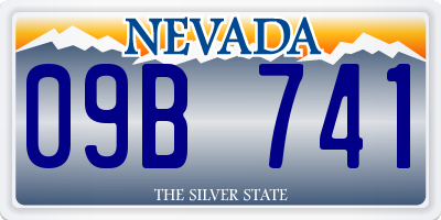 NV license plate 09B741