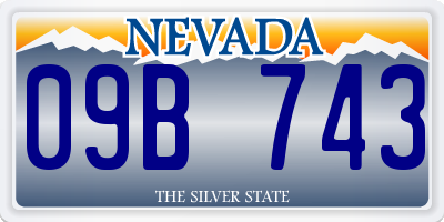 NV license plate 09B743