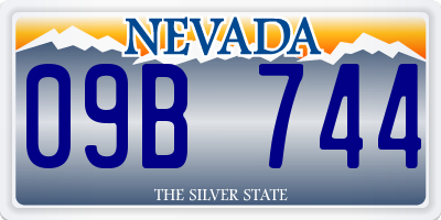 NV license plate 09B744