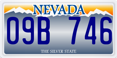 NV license plate 09B746