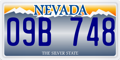 NV license plate 09B748