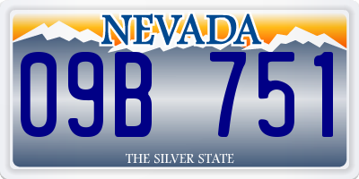 NV license plate 09B751