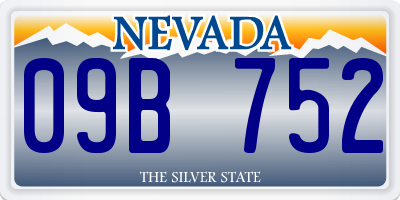 NV license plate 09B752