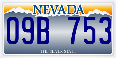 NV license plate 09B753