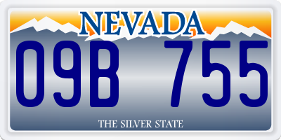 NV license plate 09B755