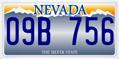 NV license plate 09B756