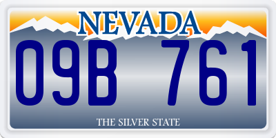 NV license plate 09B761