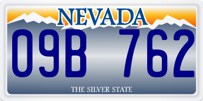 NV license plate 09B762
